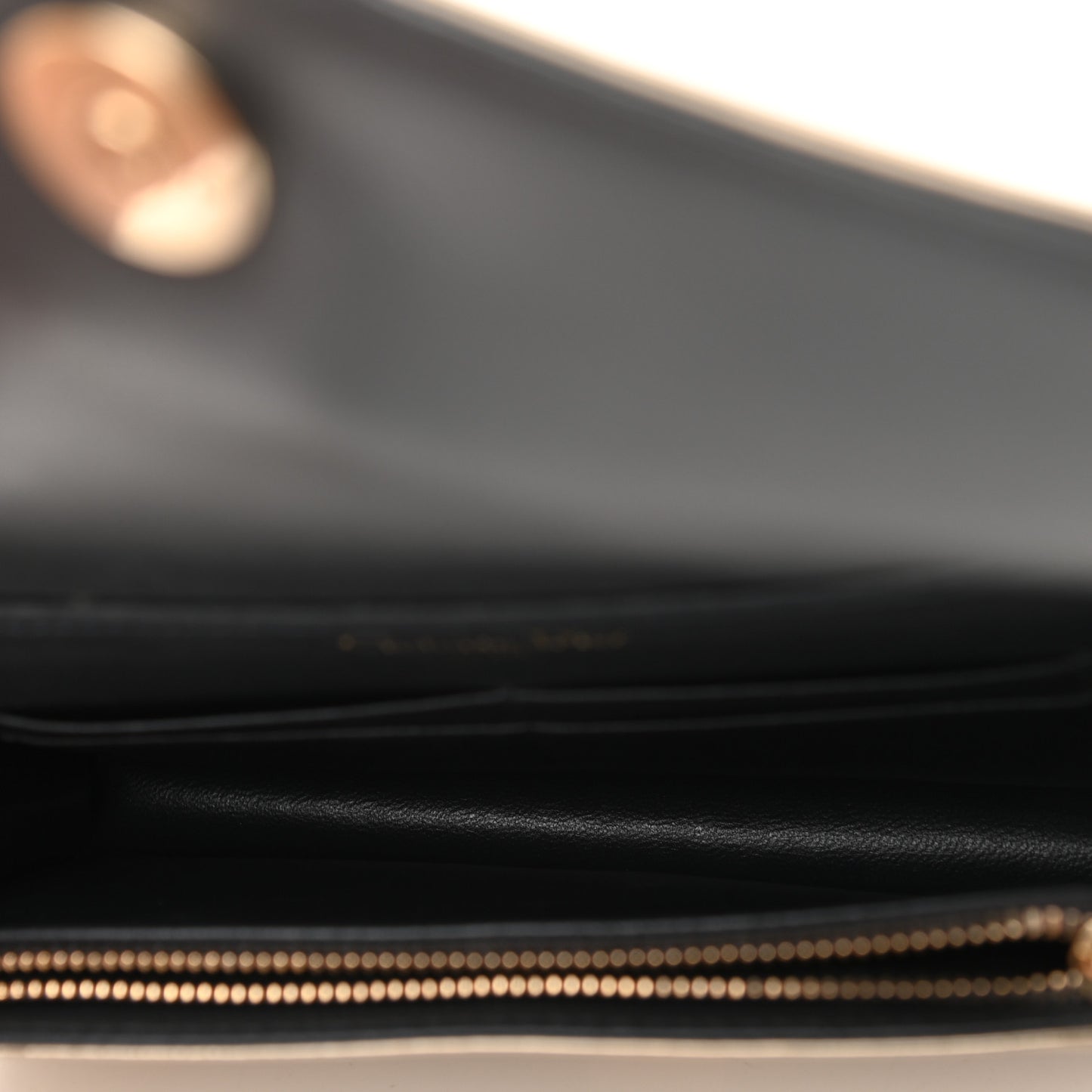 Metallic Patent Micro-Cannage Medium Diorama Flap Bag Gold