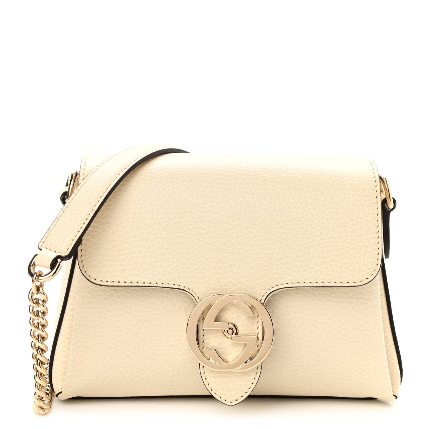 Gucci Dollar Calfskin Interlocking G Crossbody Bag Mystic White 1 of 9