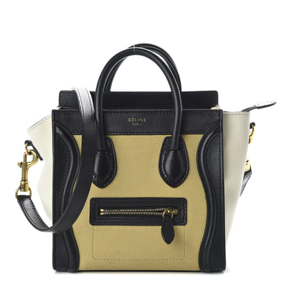 Celine Calfskin Nano Tri-Color Luggage Lemon 1 of 10