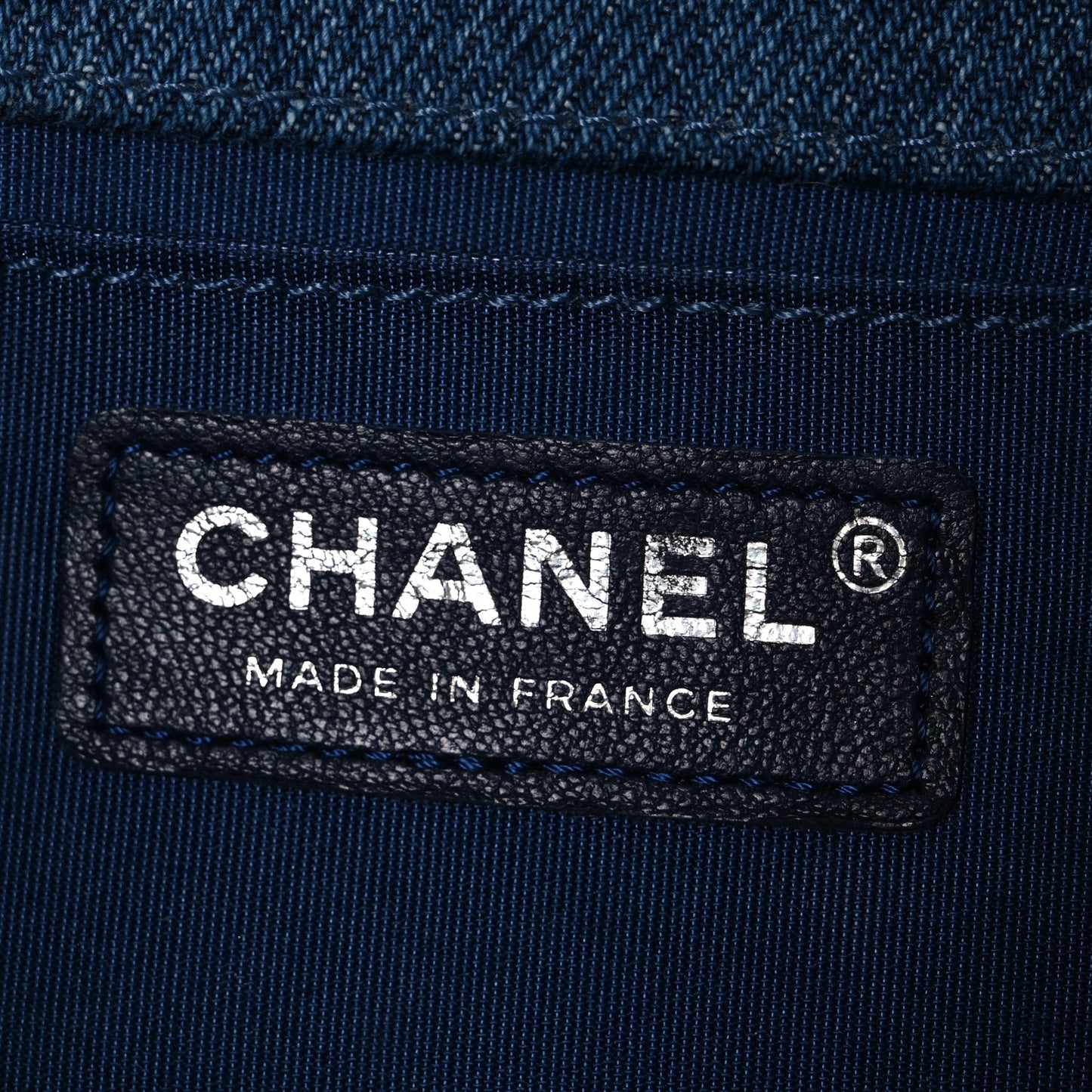 Cotton Tweed Denim Medium Boy Flap Light Green Light Blue