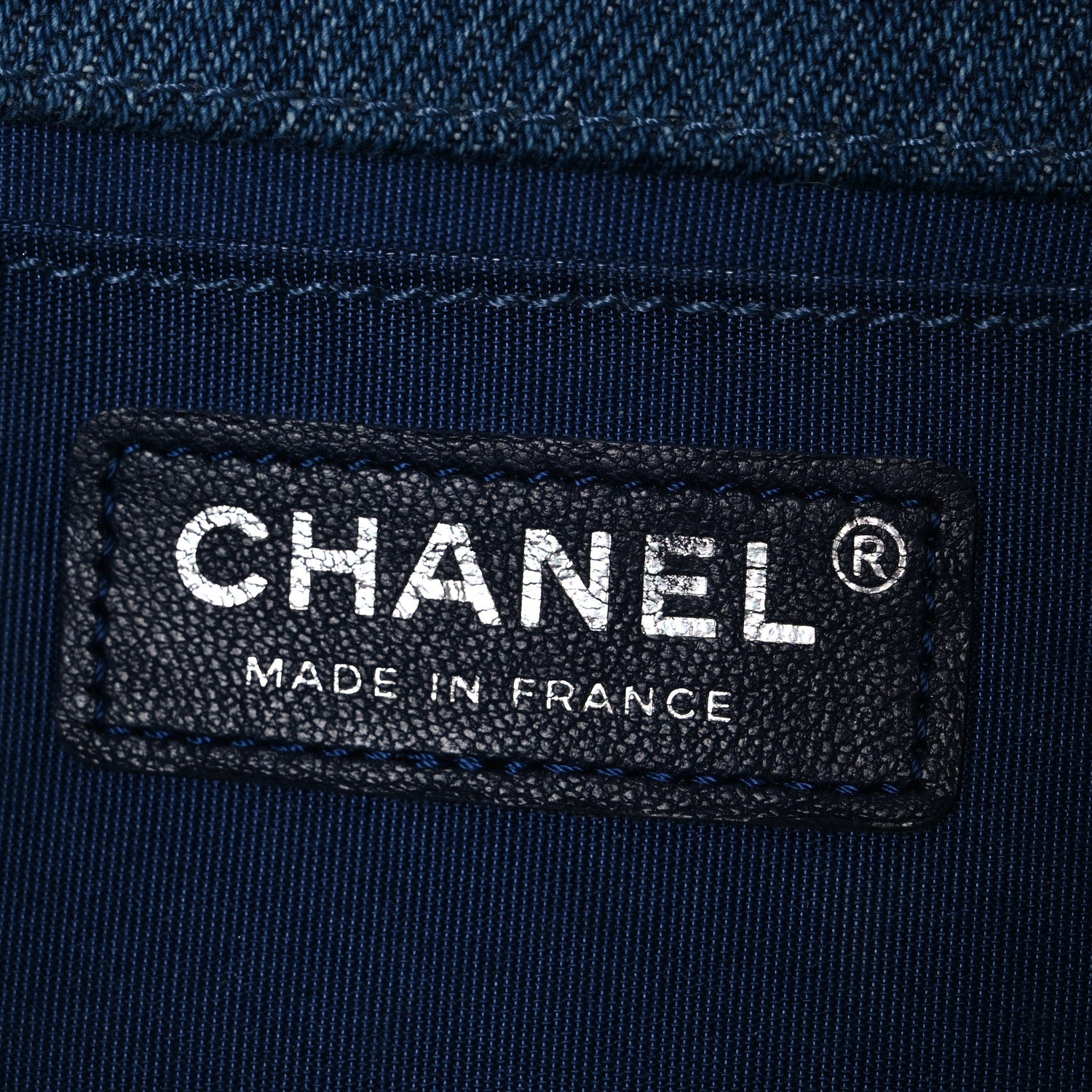 Chanel Cotton Tweed Denim Medium Boy Flap Light Green Light Blue 6 of 11