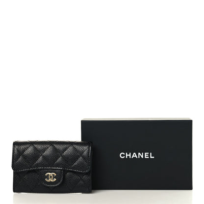 Chanel Caviar Quilted Flap Card Holder Wallet Black 9 of 9