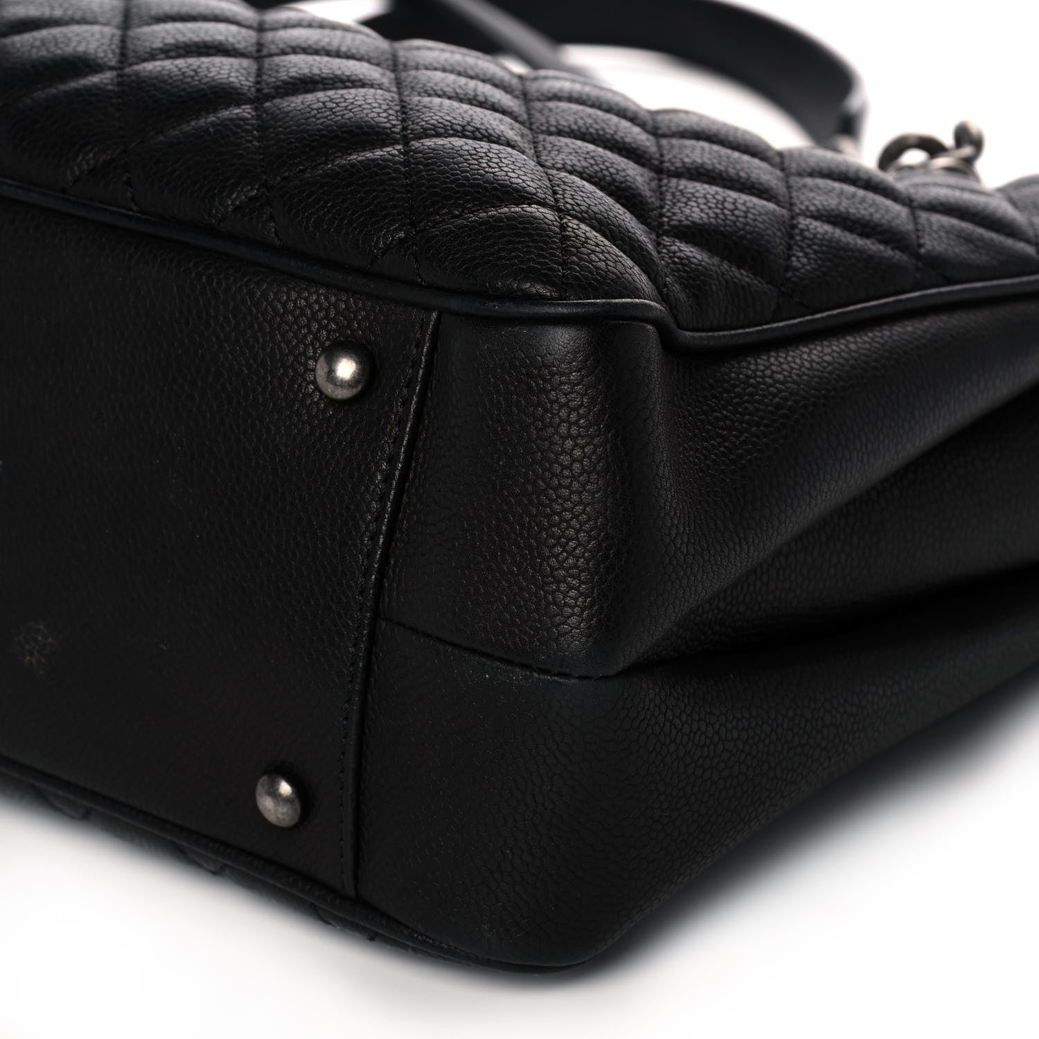 Chanel Caviar Quilted Medium Rock In Rome Tote Black 9 of 11