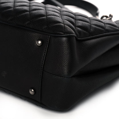 Chanel Caviar Quilted Medium Rock In Rome Tote Black 9 of 11