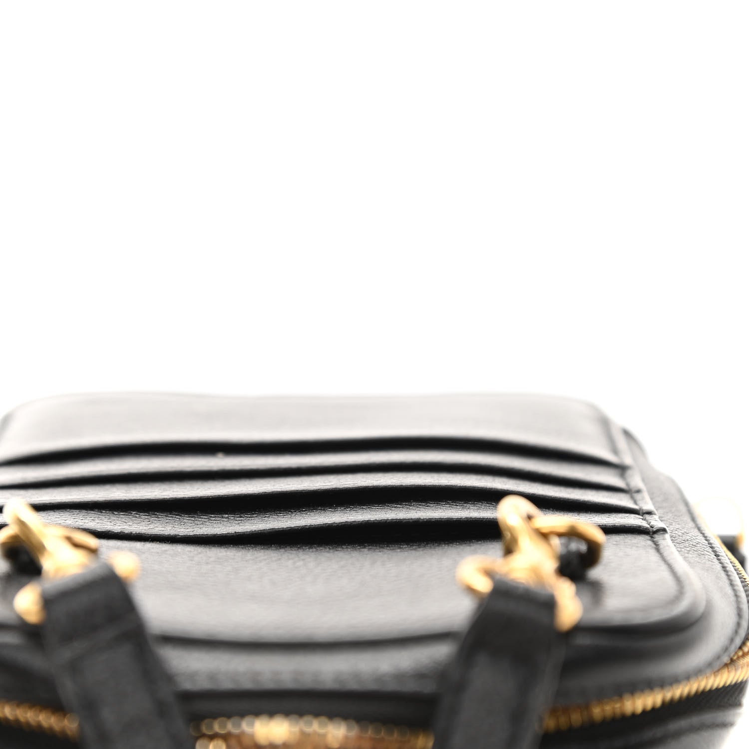 Balenciaga Grained Calfskin Logo Cash Phone Holder Bag Black White 8 of 11