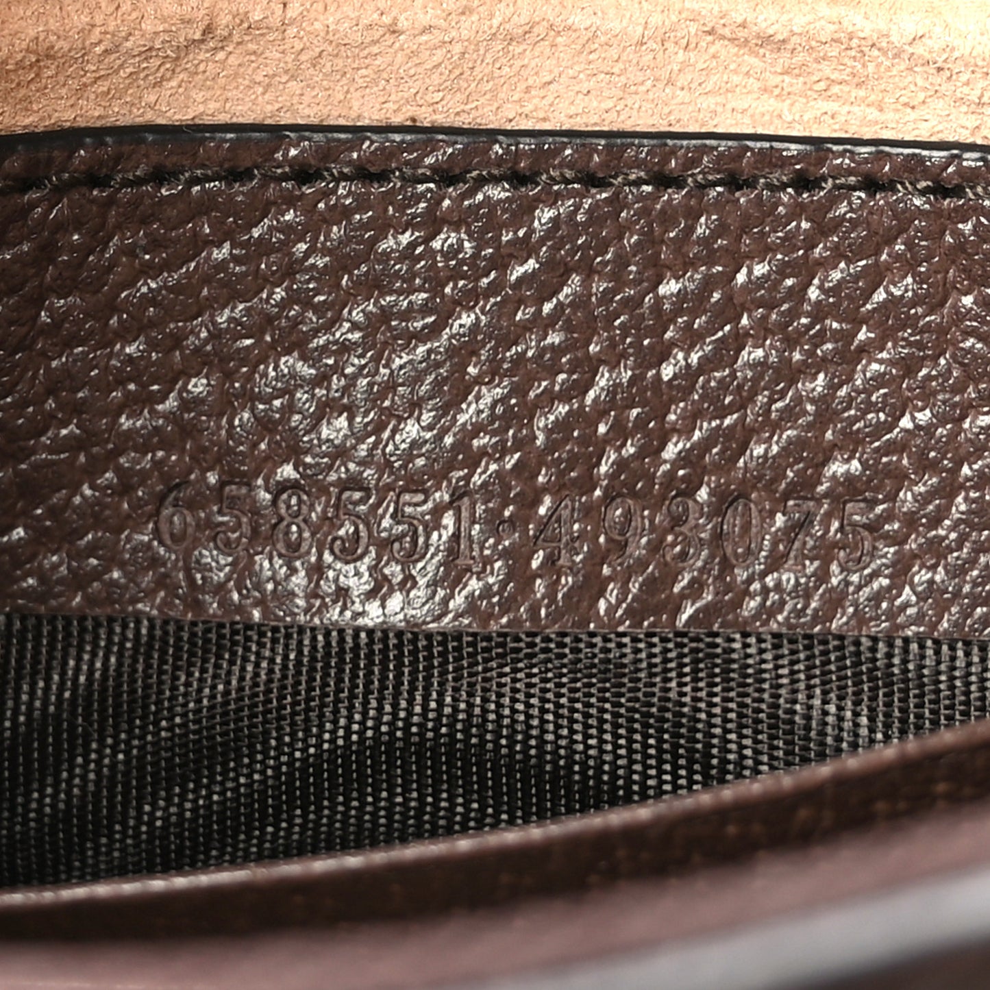 GG Supreme Monogram Textured Calfskin Web Mini Ophidia Half Moon Hobo Beige Ebony New Acero