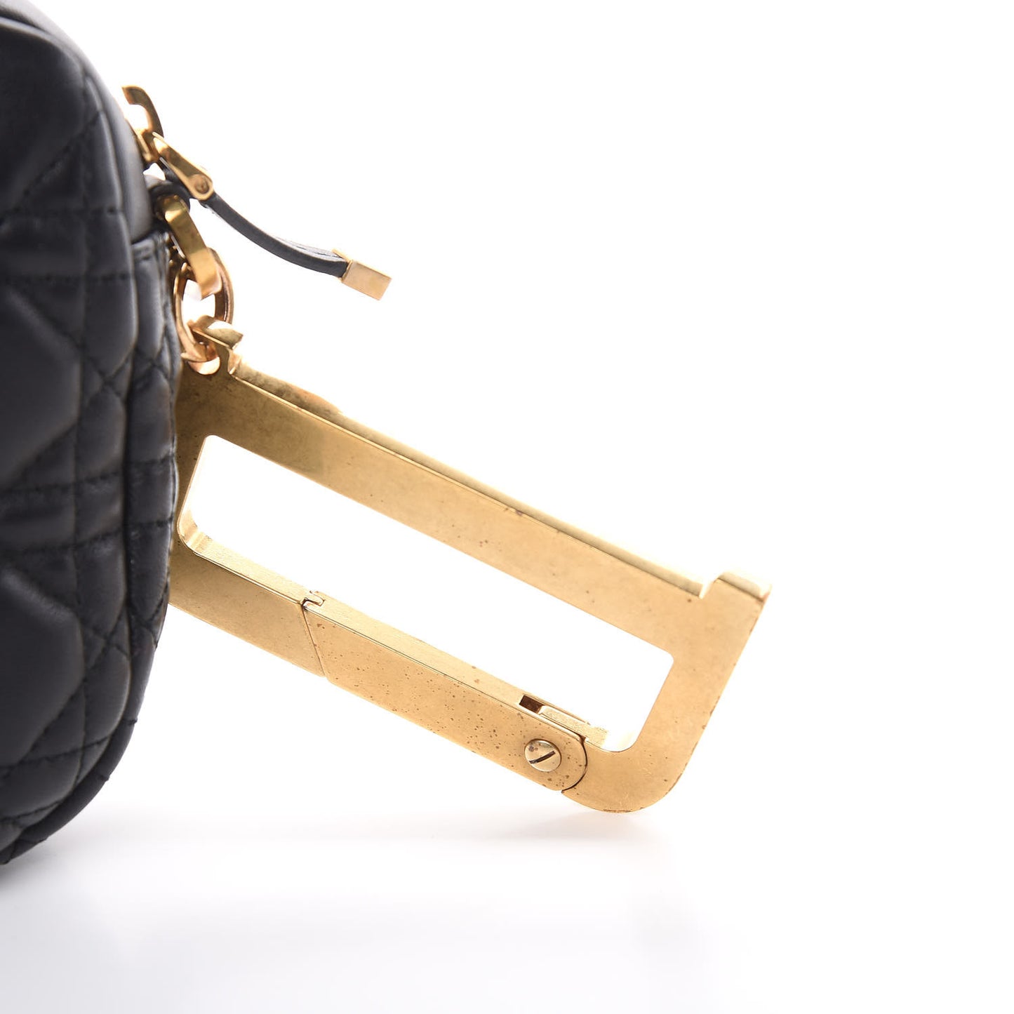 Lambskin Cannage DiorQuake Pouch Black