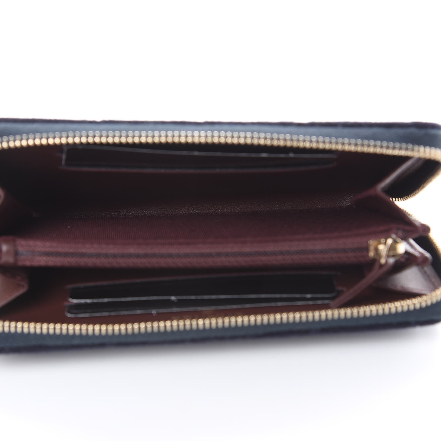 Chanel Felt Quilted Paris-Hamburg Charms Zip Around Wallet Dark Navy 5 of 8
