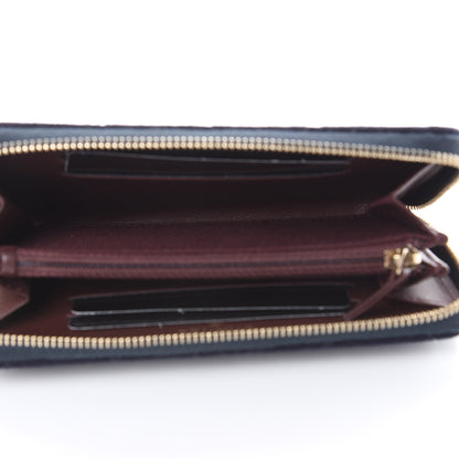 Chanel Felt Quilted Paris-Hamburg Charms Zip Around Wallet Dark Navy 5 of 8