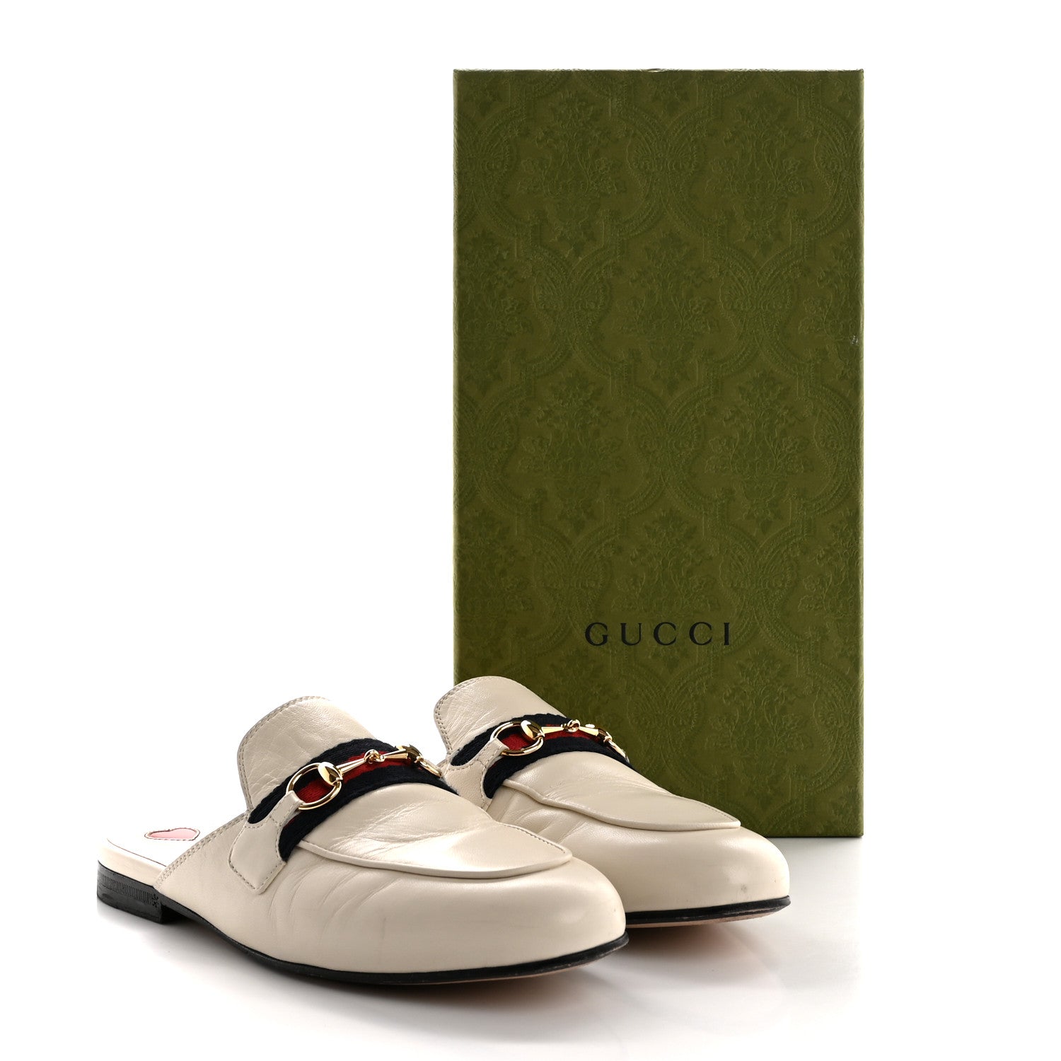 Gucci Malaga Kid Web Womens Princetown Slippers 37 Mystic White 14 of 14