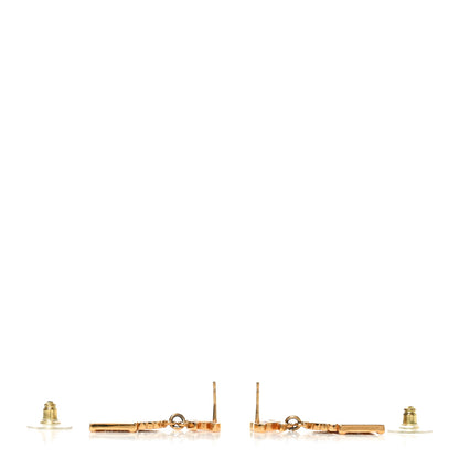 Chanel Metal CC Rue Cambon Drop Earrings Gold 3 of 5