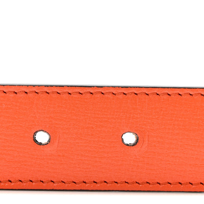 Gucci Azalea Calfskin Enamel Monochrome Double G Belt 90 36 Deep Orange 3 of 8