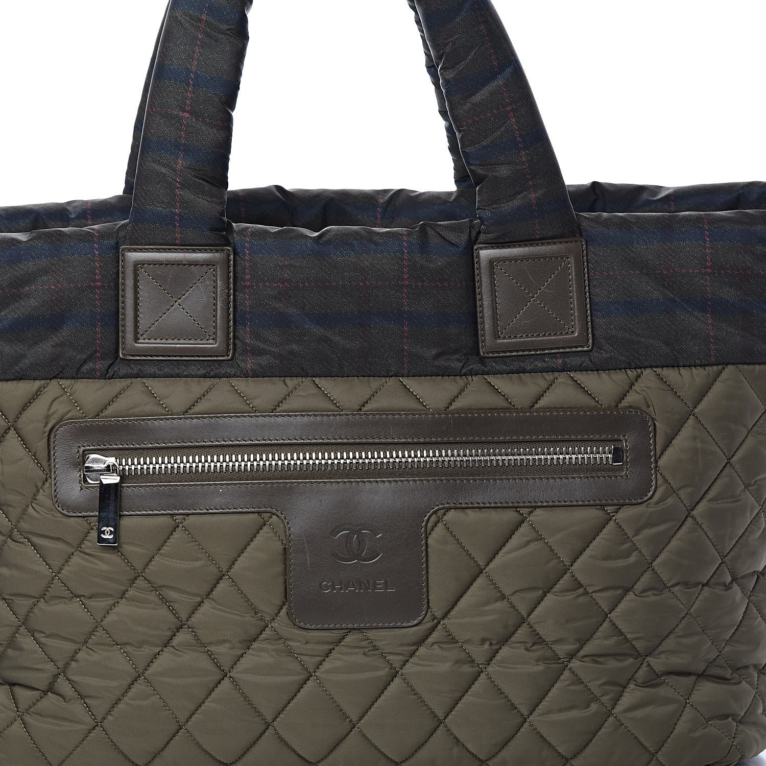 Chanel Nylon Quilted Medium Coco Cocoon Tote Khaki 10 of 10