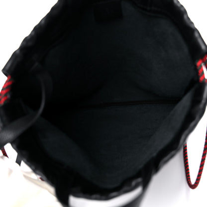 Gucci Calfskin Logo Drawstring Backpack Black 6 of 12
