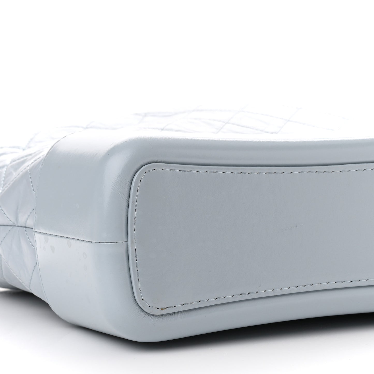 Aged Calfskin Quilted Medium Gabrielle Hobo Light Blue