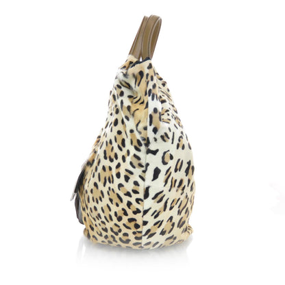 Valentino Garavani Goat Hair Leopard Print 360 Bow Hobo 5 of 10