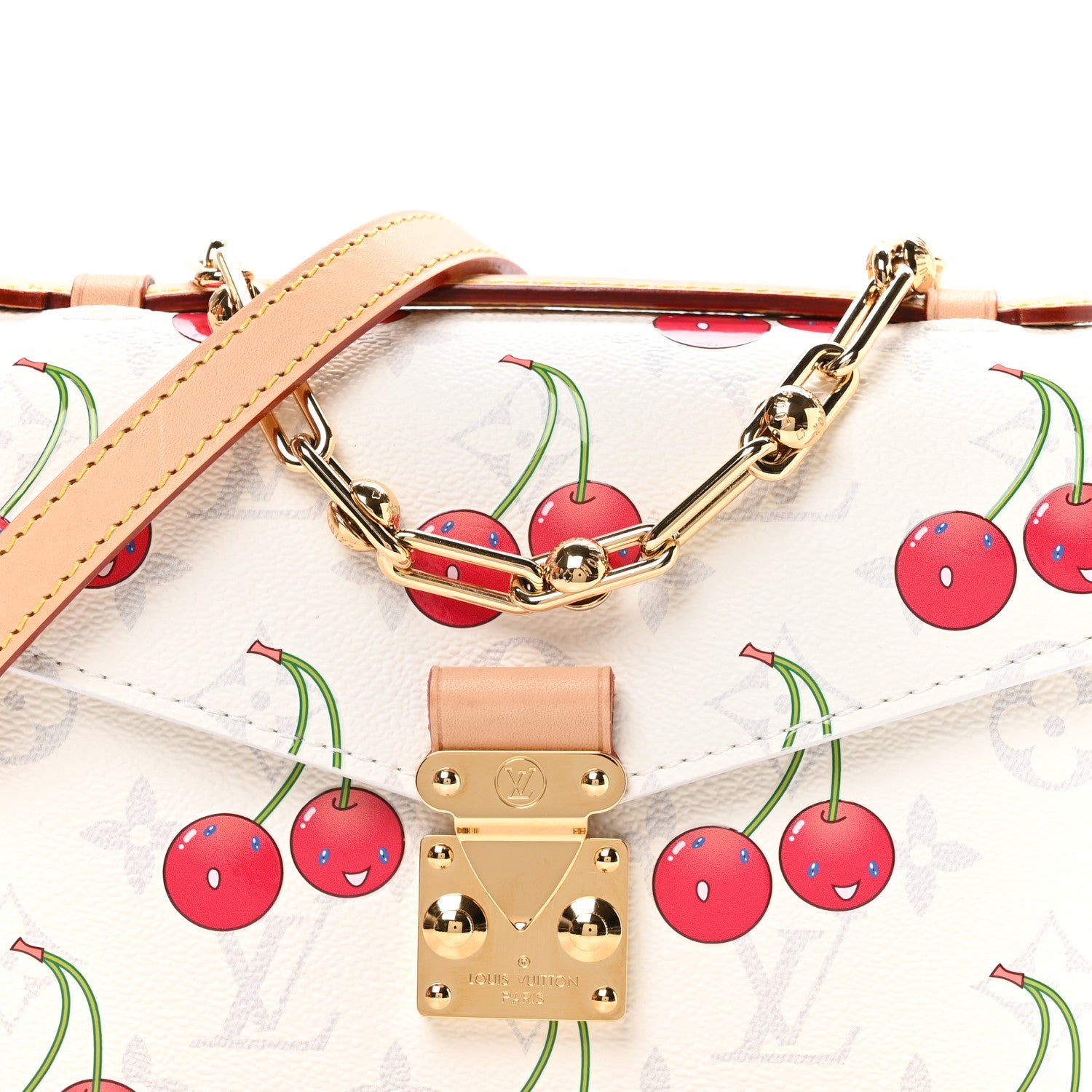 Louis Vuitton LV X TM Monogram Cerises Pochette Metis East West White 7 of 10