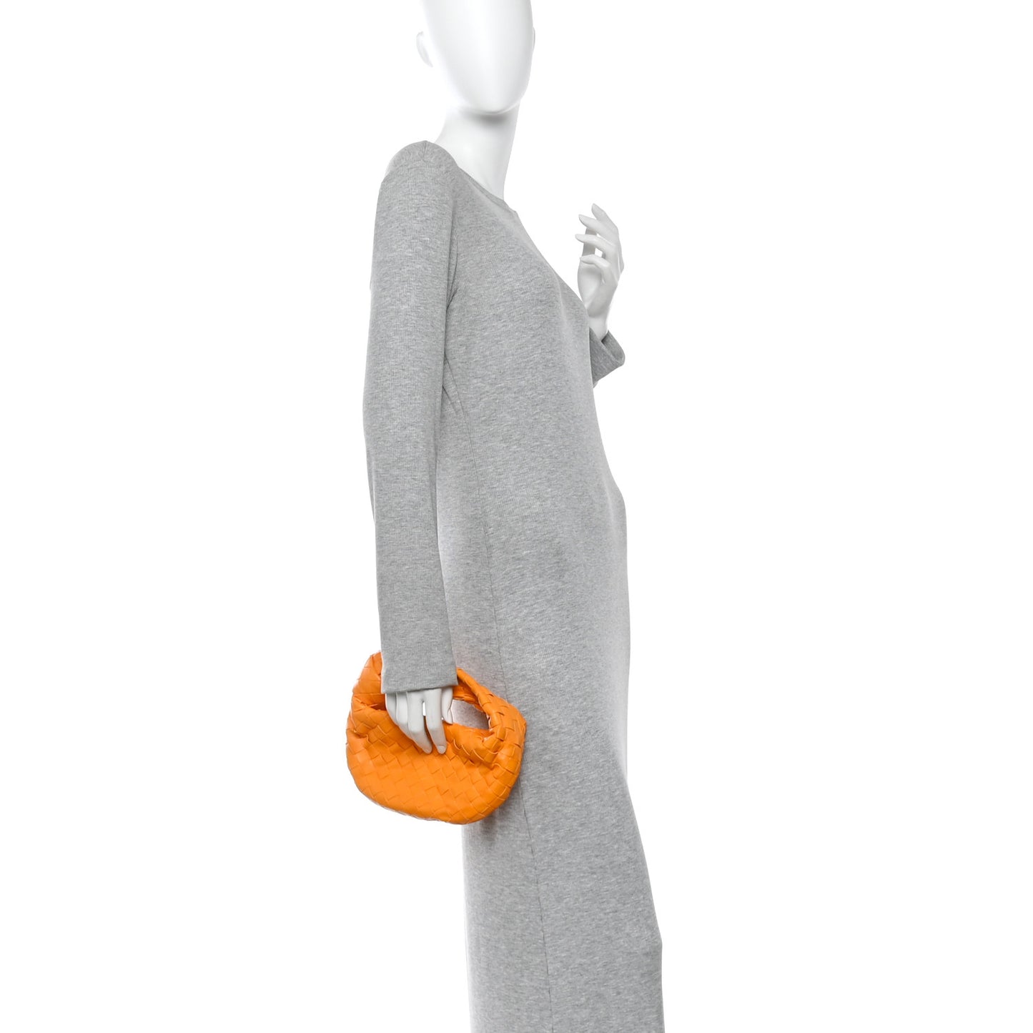Nappa Intrecciato Mini Jodie Tangerine