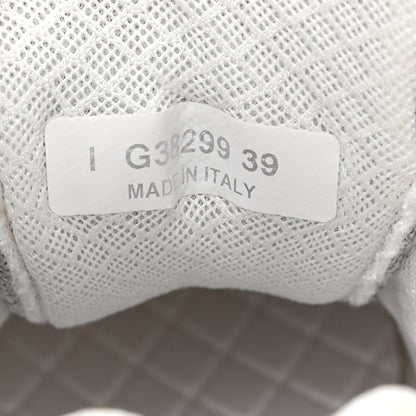 Chanel Nylon Calfskin Suede Womens CC Sneakers 39 Grey White Pink 6 of 7