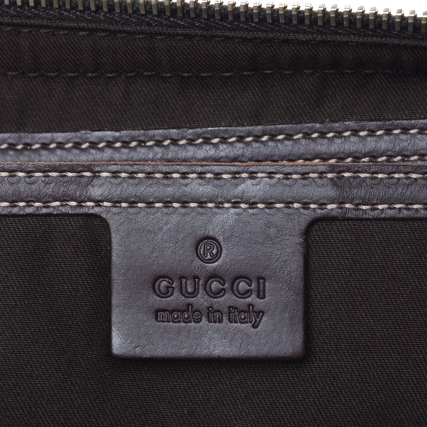 GG Supreme Monogram Belt Bag Dark Brown
