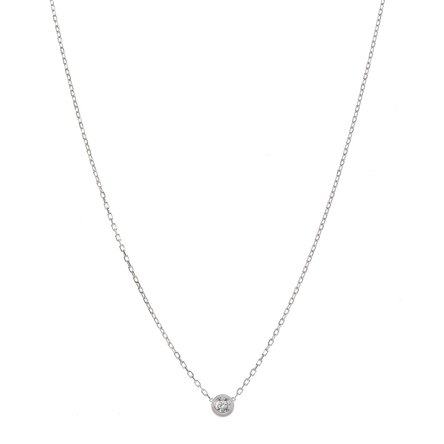 18K White Gold Diamond LM D'Amour Pendant Necklace
