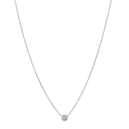 Cartier 18K White Gold Diamond LM D'Amour Pendant Necklace 1 of 6