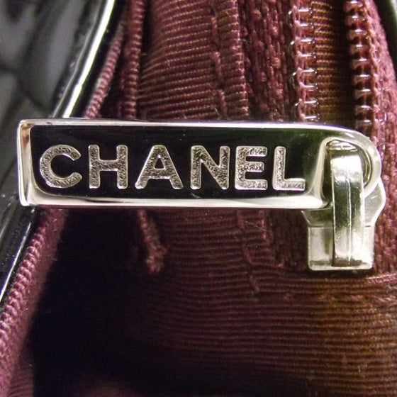 Chanel Patent Secret Label Medium Flap Black 12 of 14