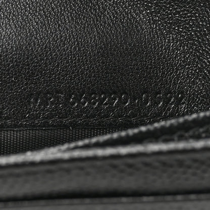 Saint Laurent Grain De Poudre Matelasse Chevron Monochrome Monogram Flap Card Case Black 8 of 10