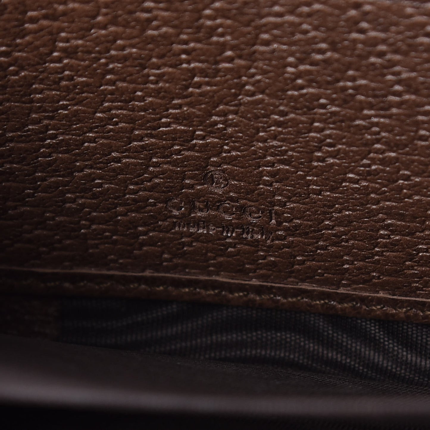GG Supreme Monogram Web Ophidia Zip Around Wallet Brown