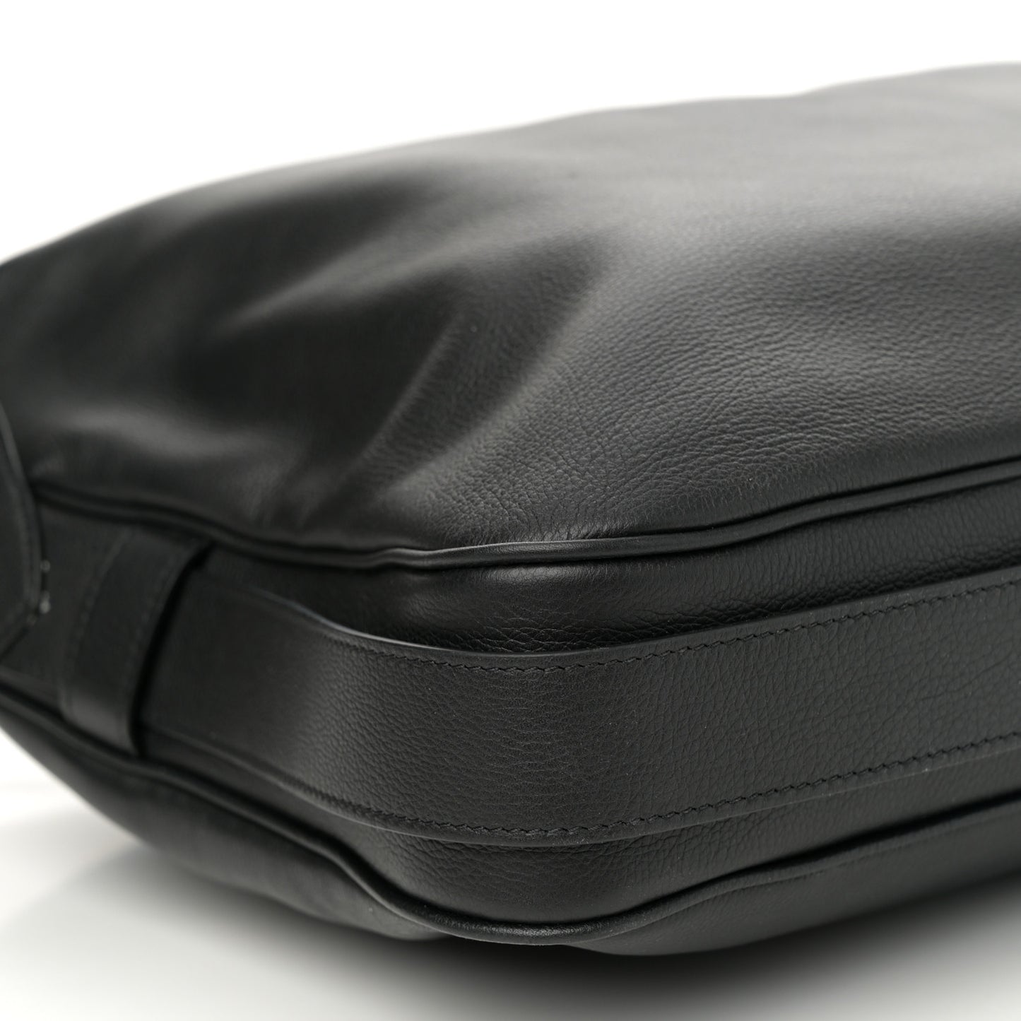 Supple Calfskin Large Romy Shoulder Bag Black