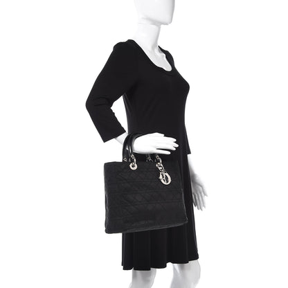 Christian Dior Nylon Cannage Large Lady Dior Black 1 of 8