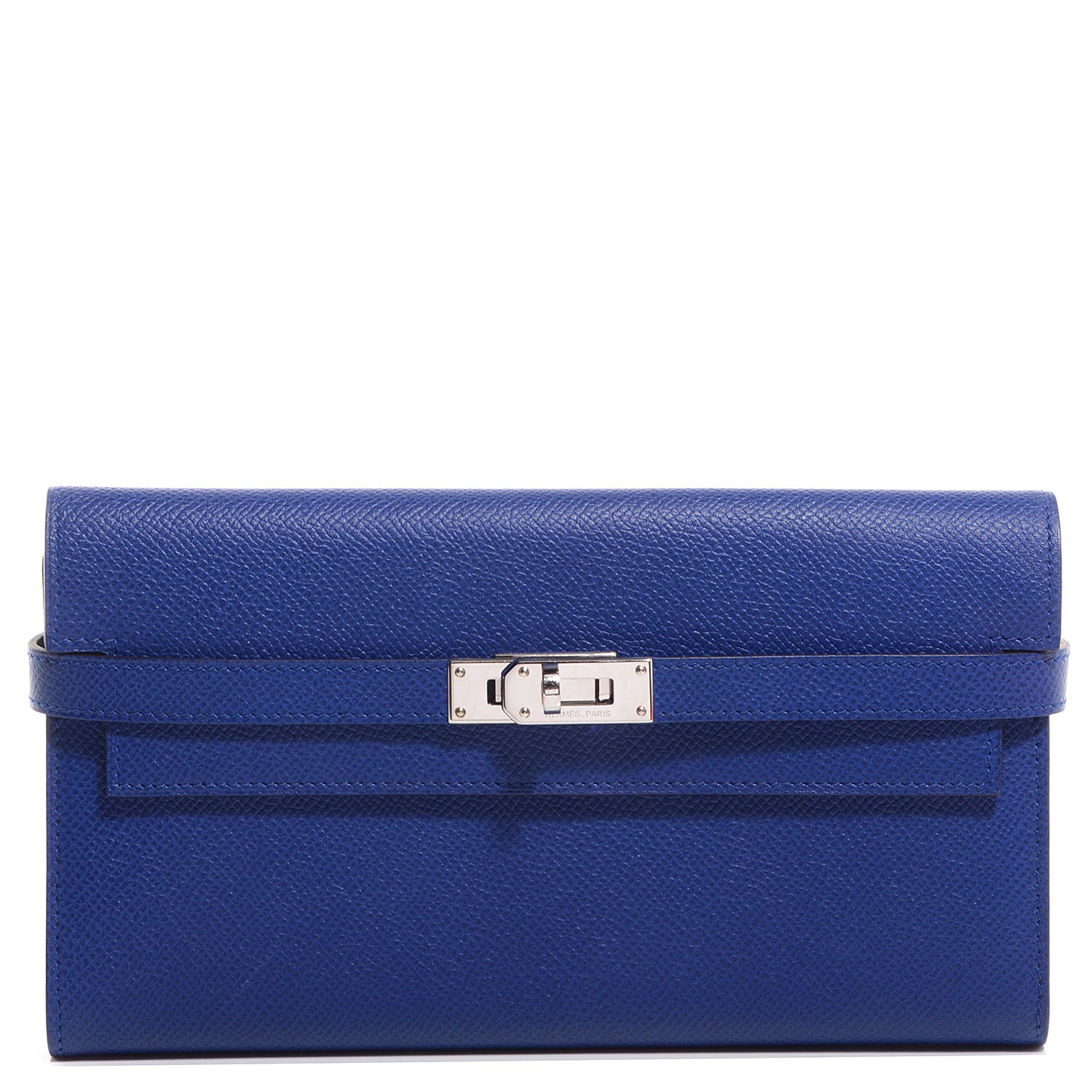 Hermes Epsom Kelly Longue Wallet Bleu Electrique 1 of 15