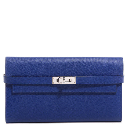 Hermes Epsom Kelly Longue Wallet Bleu Electrique 1 of 15