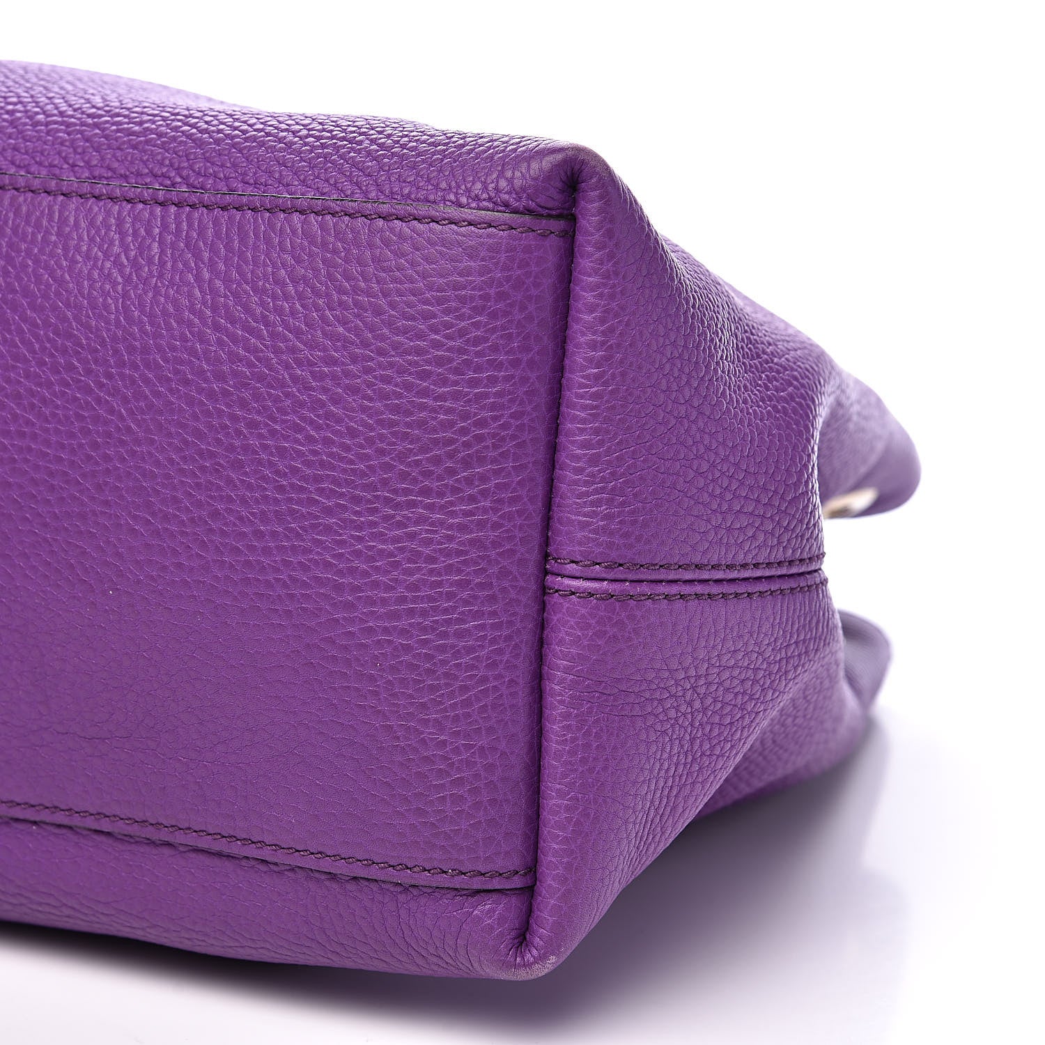 Gucci Pebbled Calfskin Medium Soho Chain Shoulder Bag Shine Purple 9 of 10
