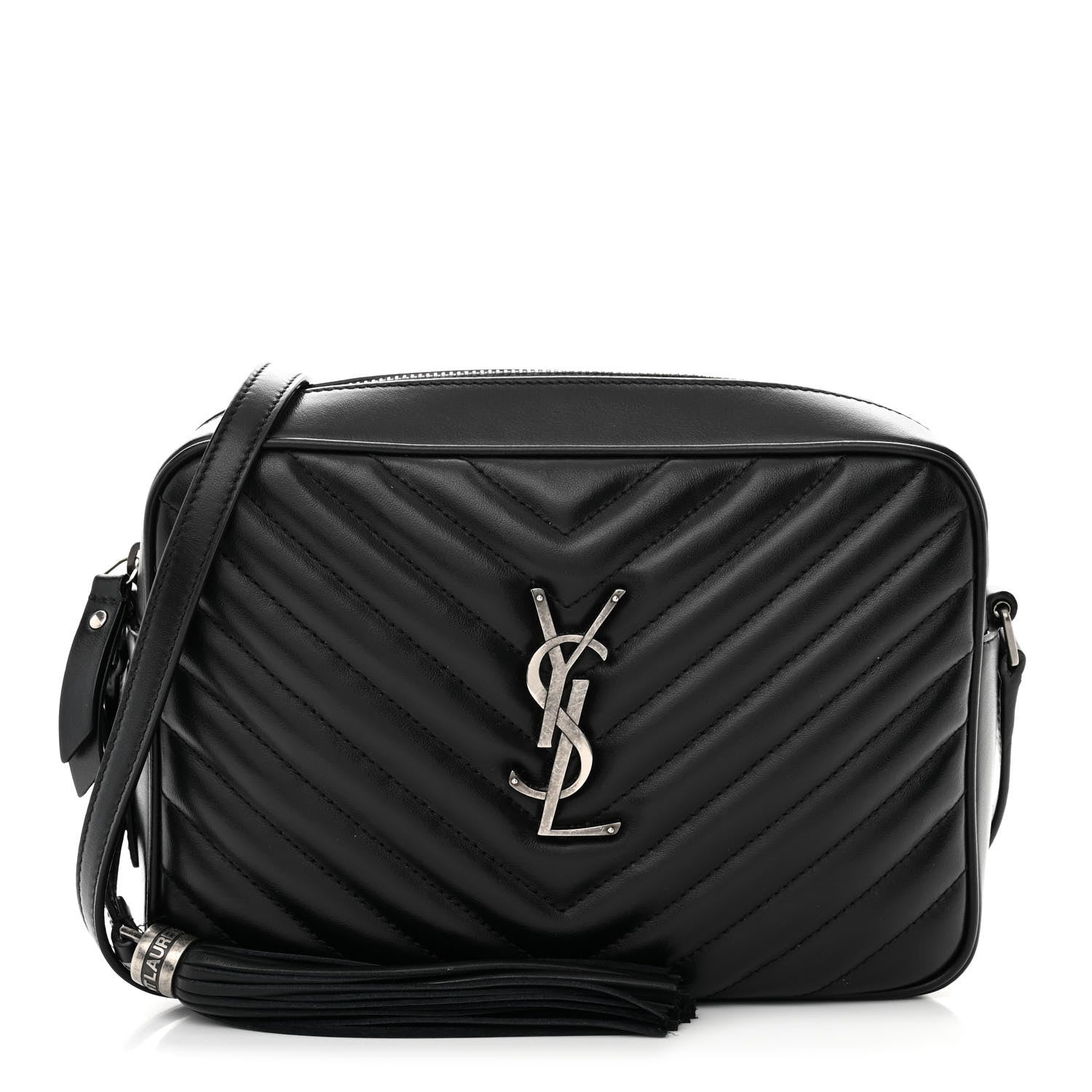 Saint Laurent Calfskin Matelasse Monogram Lou Camera Bag Black 1 of 13