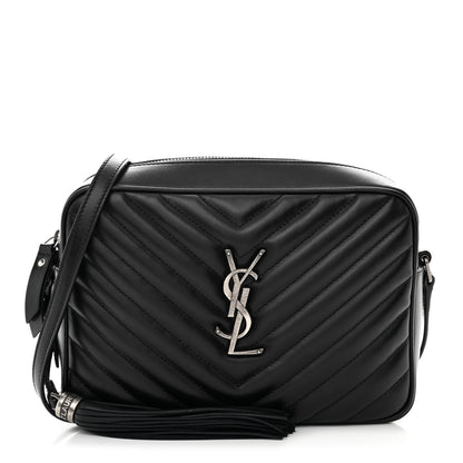 Saint Laurent Calfskin Matelasse Monogram Lou Camera Bag Black 1 of 13