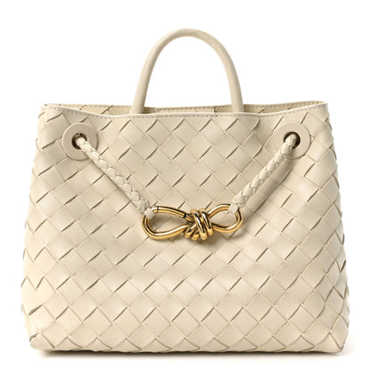 Bottega Veneta Nappa Intrecciato Small Andiamo Shoulder Bag Sea Salt 1 of 9
