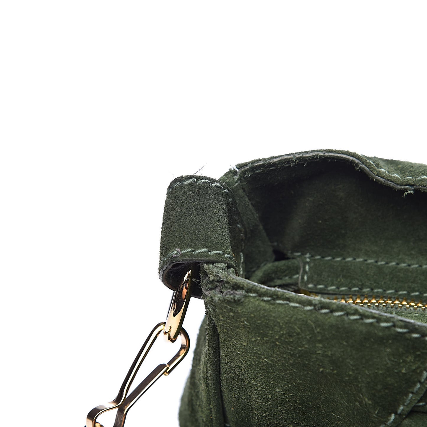 Baby Daim Suede Giant 12 Gold Hardware Velo Vert Militaire