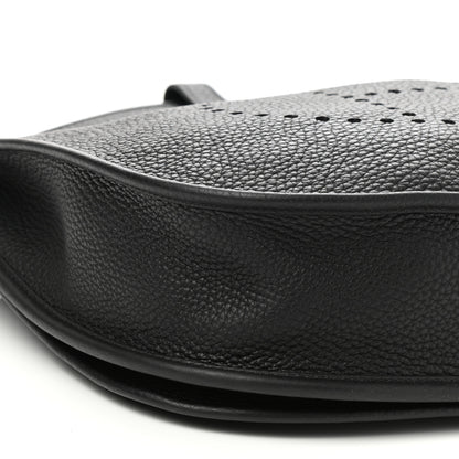 Hermes Taurillon Clemence Evelyne III PM Black 8 of 10