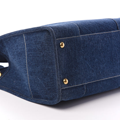 Prada Denim Shopping Tote 7 of 8