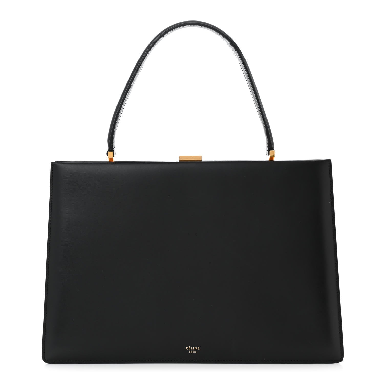 Celine Box Calfskin Medium Clasp Bag Black 1 of 11