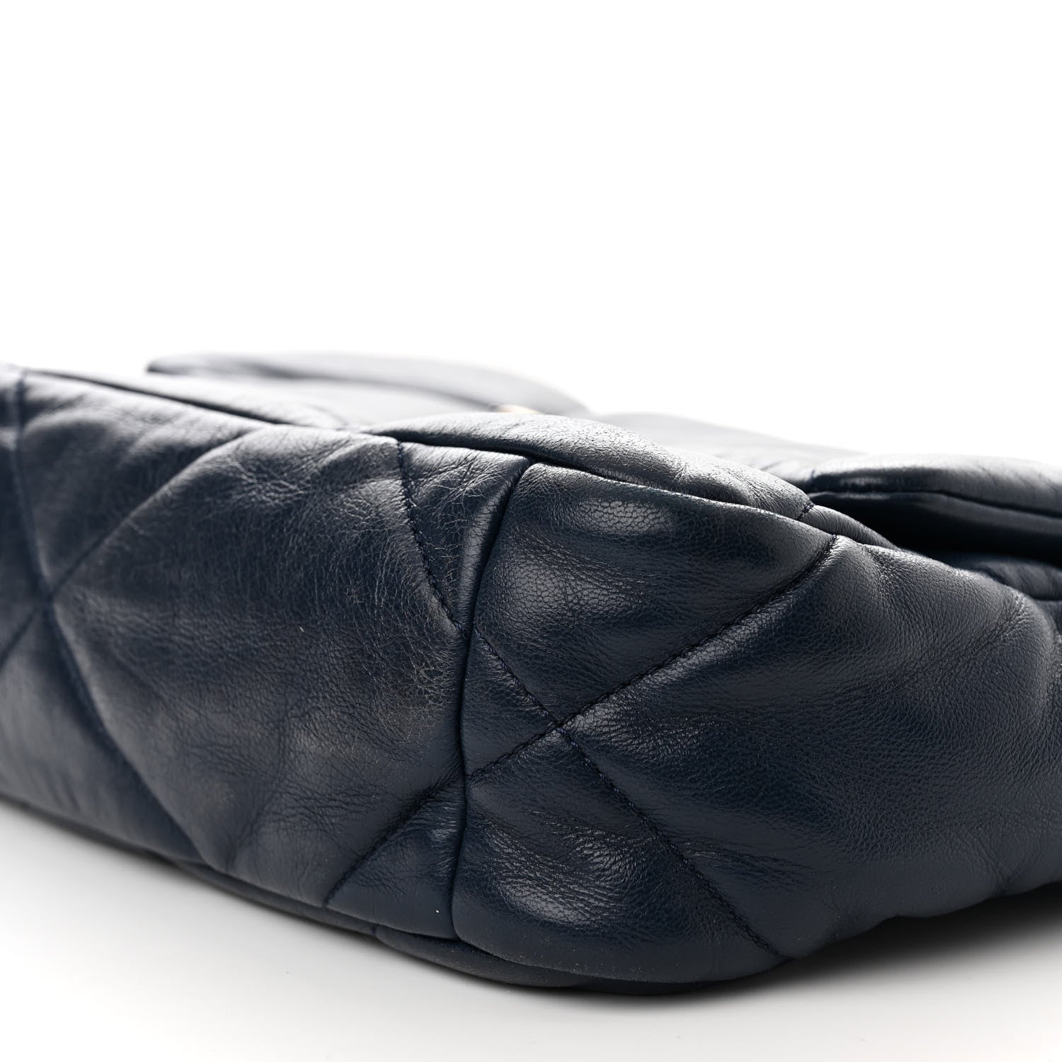 Chanel Goatskin Quilted Medium Chanel 19 Flap Navy Blue 10 of 10