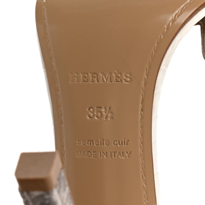Hermes Matte Niloticus Crocodile Himalaya Premiere 105 Sandals 35.5 White 8 of 10