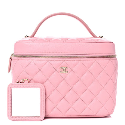 Chanel Caviar Quilted Large Vanity Pouch Pink 3 of 11