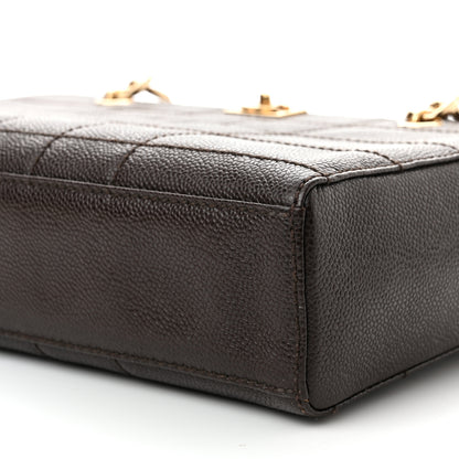 Chanel Caviar Chocolate Bar Quilted Shoulder Bag Dark Brown 9 of 10