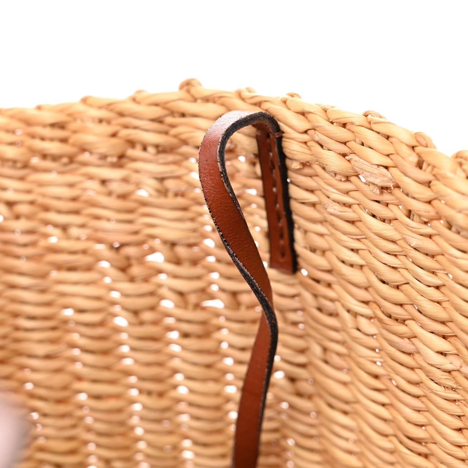 Loewe Calfskin Raffia Paulas Ibiza Small Basket Tote Bag Natural Tan 11 of 11