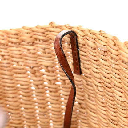 Loewe Calfskin Raffia Paulas Ibiza Small Basket Tote Bag Natural Tan 11 of 11