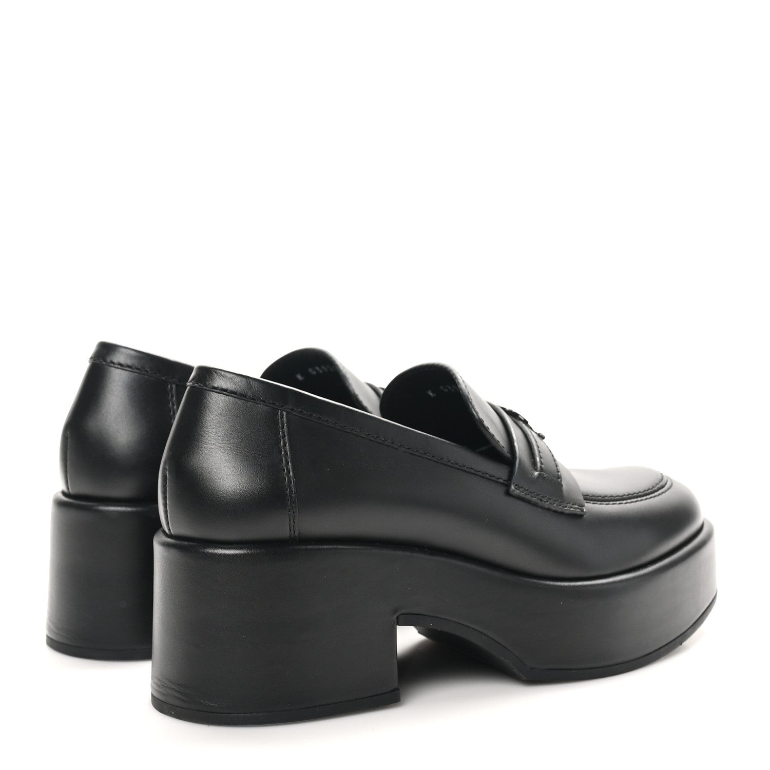 Chanel Calfskin CC Platform Loafers 37 Black 5 of 10
