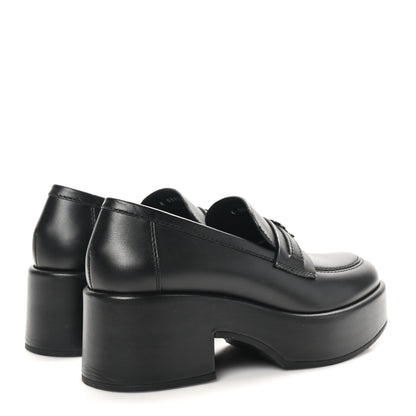 Chanel Calfskin CC Platform Loafers 37 Black 5 of 10