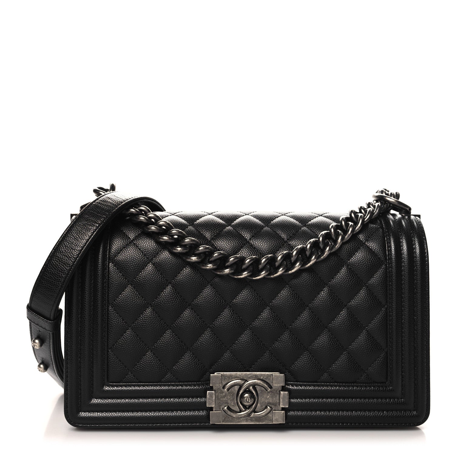 Chanel Caviar Quilted Medium Boy Flap Black 1 of 10